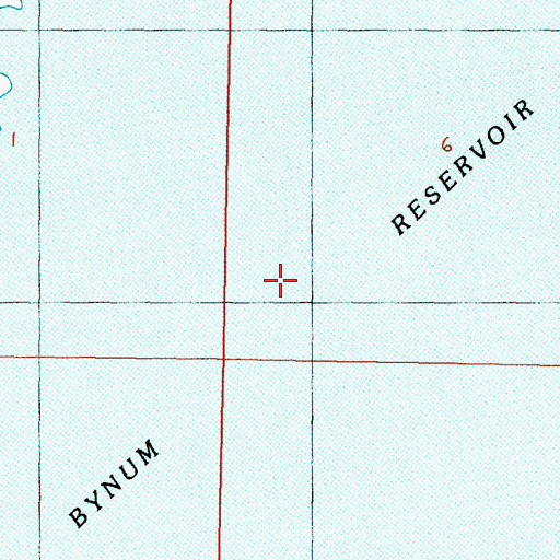Topographic Map of Bynum Reservoir, MT