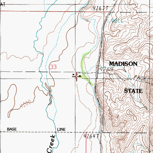 Topographic Map of C A Ranch, MT
