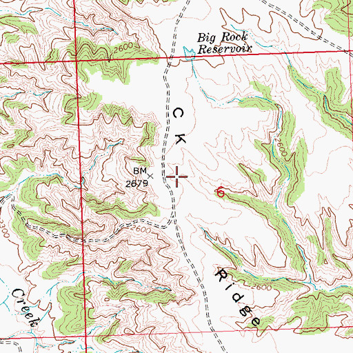 Topographic Map of C K Ridge, MT