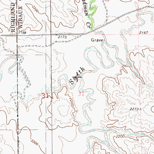 Topographic Map of C S Creek, MT