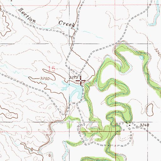 Topographic Map of Cabin Creek, MT