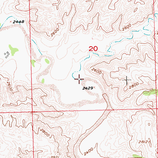 Topographic Map of Cabin Creek, MT