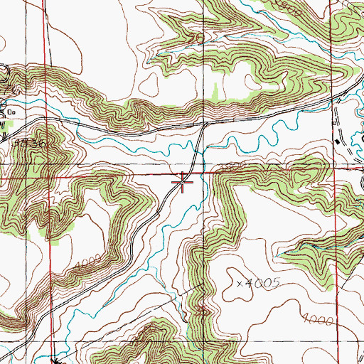 Topographic Map of Cabin Gulch Creek, MT