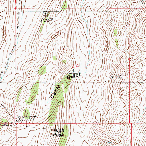 Topographic Map of Cable Gulch, MT