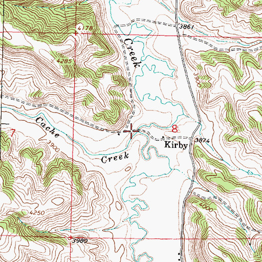 Topographic Map of Cache Creek, MT