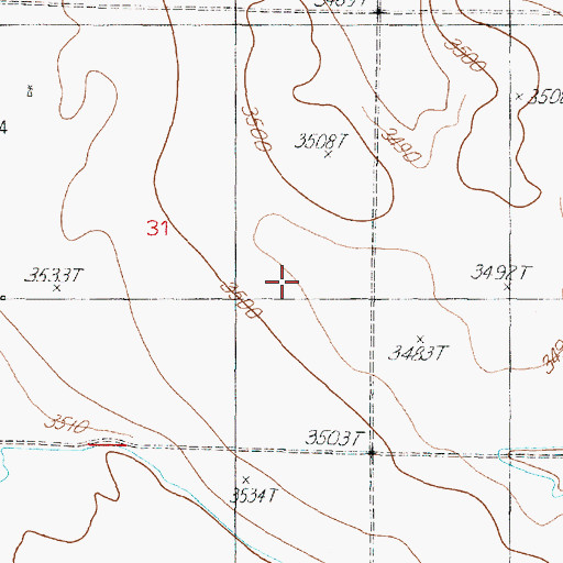 Topographic Map of Cactus Flat, MT