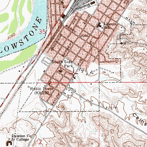 Topographic Map of Cains Coulee, MT