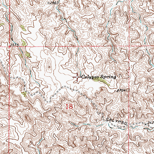 Topographic Map of Calypso Spring, MT