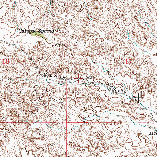 Topographic Map of Calypso Trail, MT