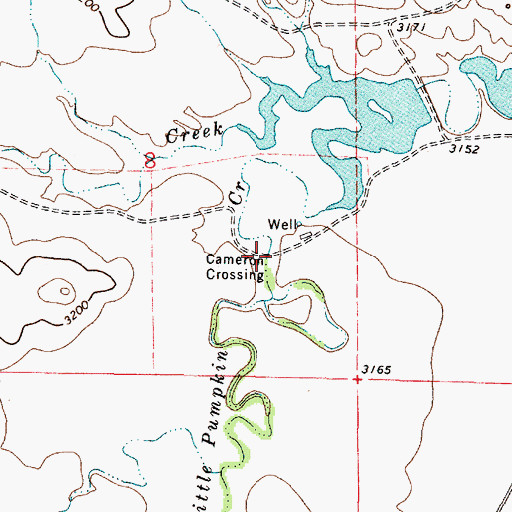 Topographic Map of Cameron Crossing, MT
