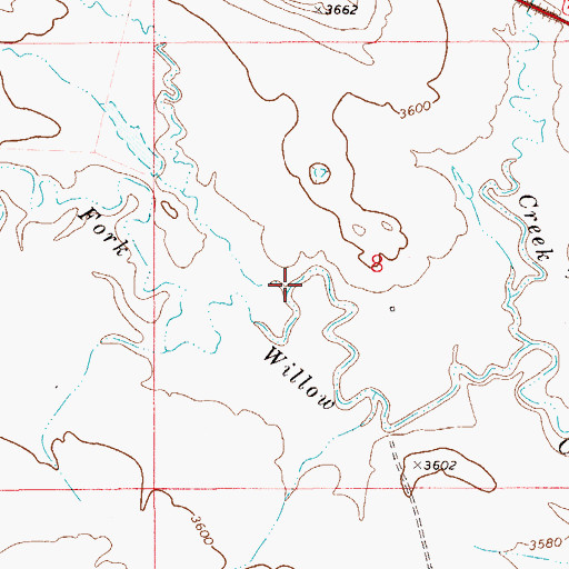Topographic Map of Camp Creek, MT