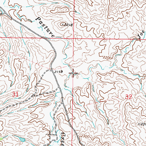 Topographic Map of Camp Creek, MT