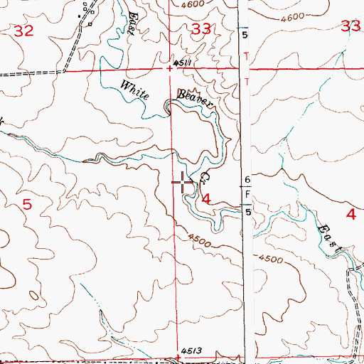 Topographic Map of Camp Creek, MT