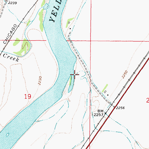 Topographic Map of Camp Creek, MT