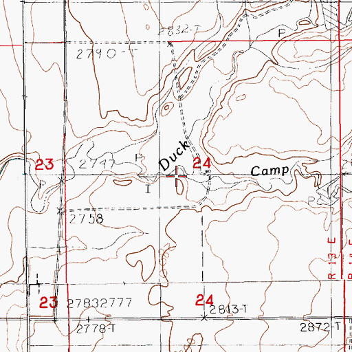 Topographic Map of Camp Creek, MT