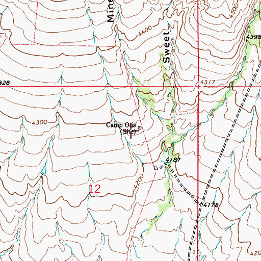 Topographic Map of Camp Otis, MT