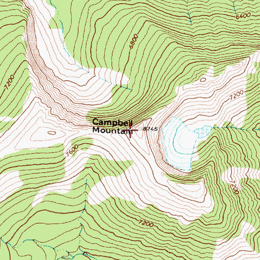 Topographic Map of Campbell Mountain, MT