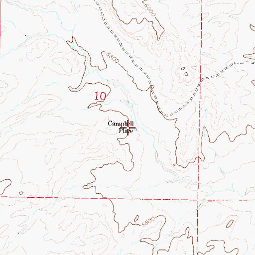 Topographic Map of Campbell Place, MT