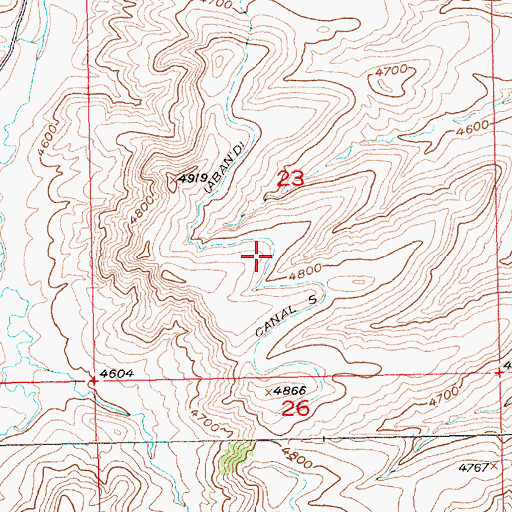 Topographic Map of Canal S, MT