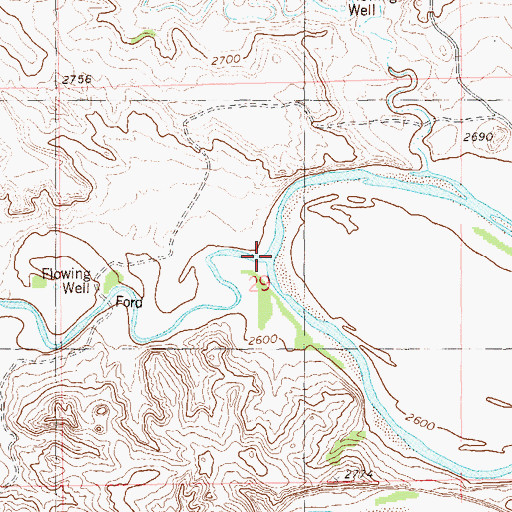 Topographic Map of Cannonball Creek, ND