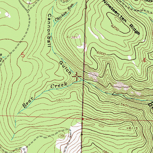 Topographic Map of Cannonball Gulch, MT