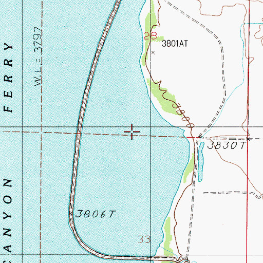 Topographic Map of Canton School (historical), MT