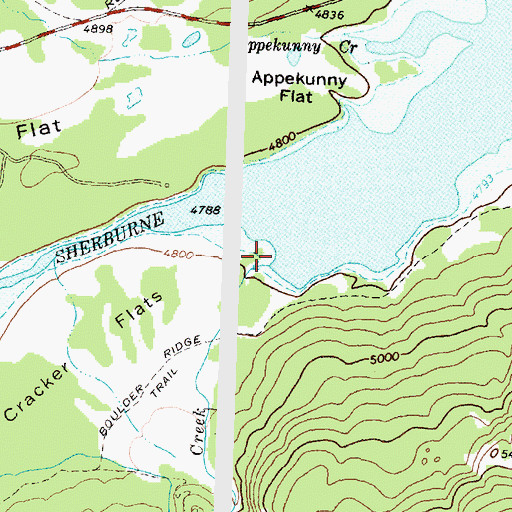 Topographic Map of Canyon Creek, MT