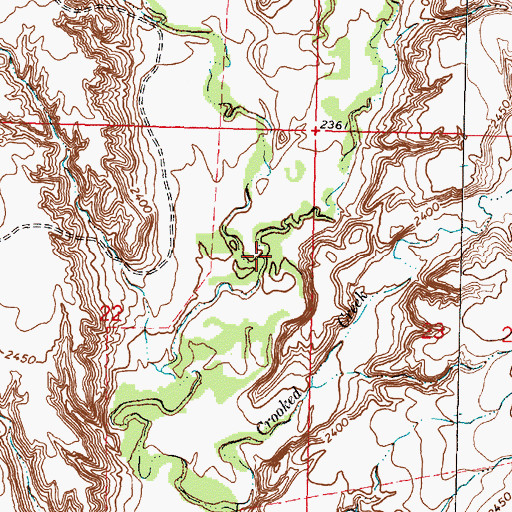 Topographic Map of Canyon Creek, MT