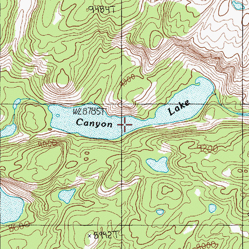 Topographic Map of Canyon Lake, MT