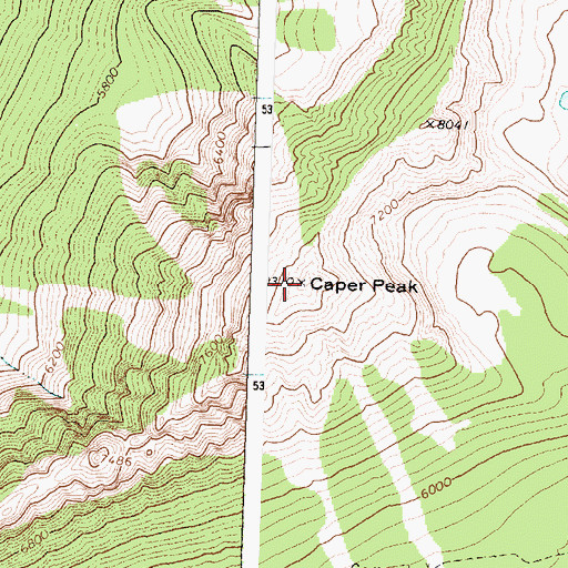 Topographic Map of Caper Peak, MT