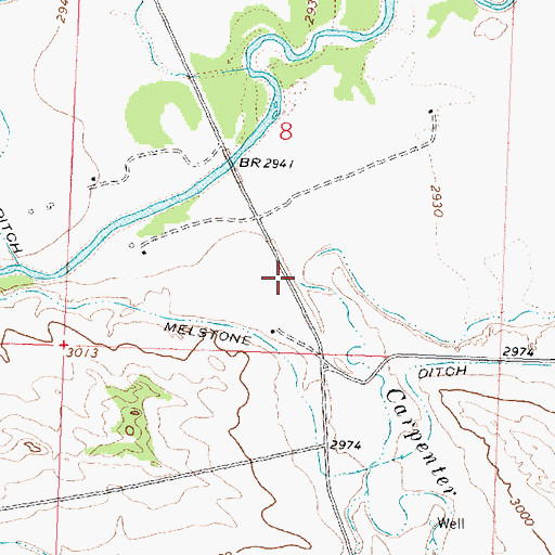 Topographic Map of Carpenter Creek, MT