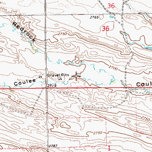 Topographic Map of Carske Coulee, MT