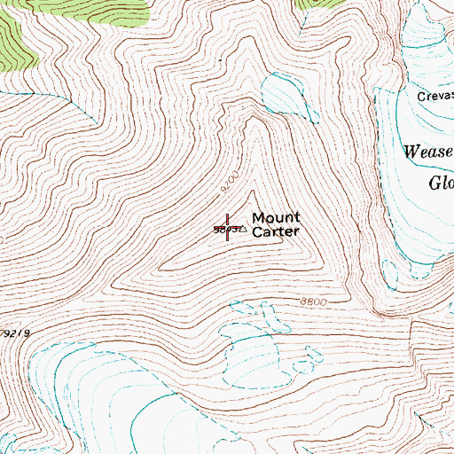 Topographic Map of Mount Carter, MT