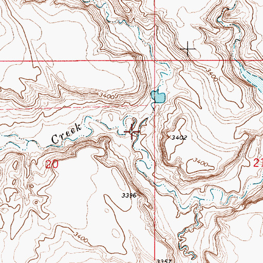Topographic Map of Carvers Coulee, MT