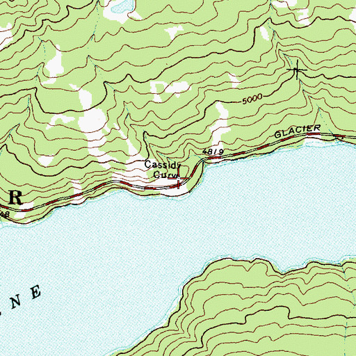 Topographic Map of Cassidy Curve, MT