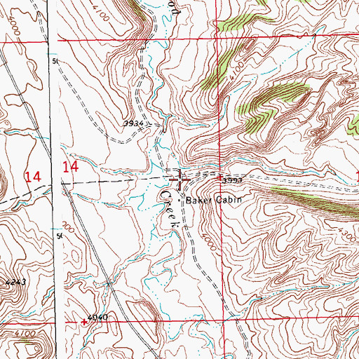Topographic Map of Castle Coulee, MT