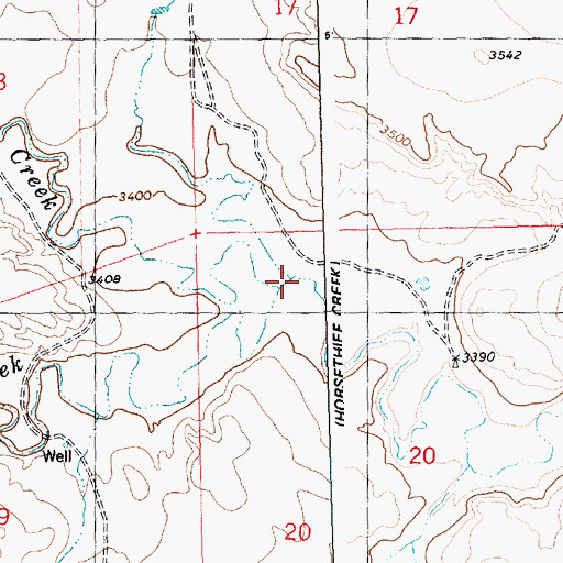 Topographic Map of Cat Creek, MT