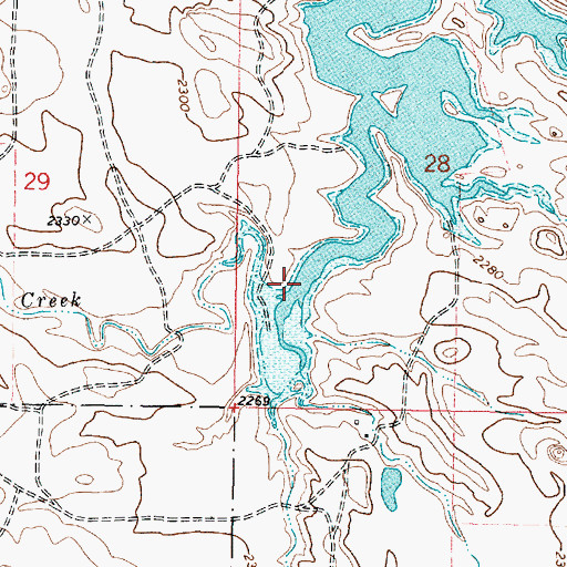 Topographic Map of Cat Creek, MT