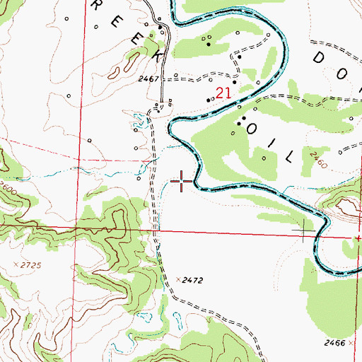 Topographic Map of Cat Creek, MT