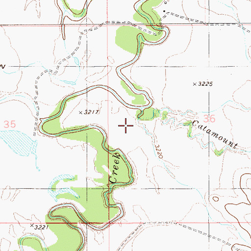 Topographic Map of Catamount Creek, MT