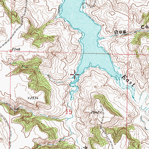 Topographic Map of Cattle Creek, MT