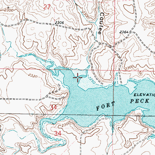 Topographic Map of CBC Spring Coulee, MT