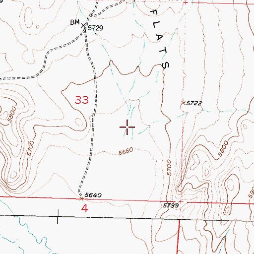 Topographic Map of Cedar Creek, MT