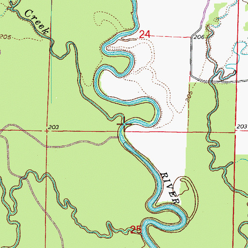 Topographic Map of Francois Creek, AR