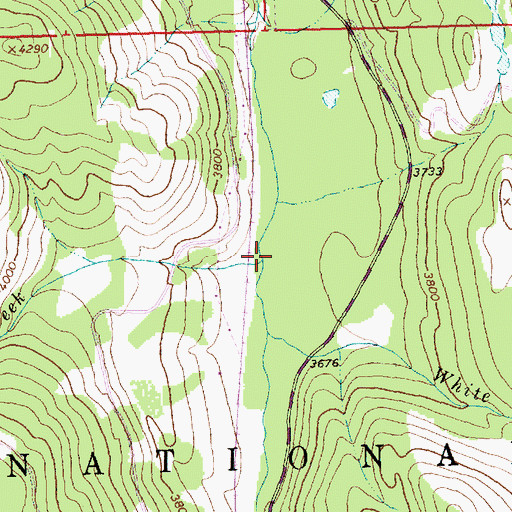 Topographic Map of Cedar Creek, MT
