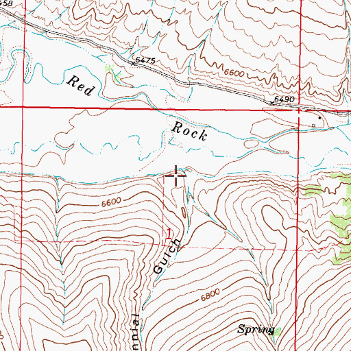 Topographic Map of Centennial Gulch, MT