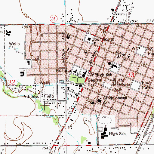 Topographic Map of Central Park, MT