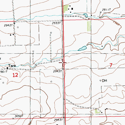 Topographic Map of Central School (historical), MT