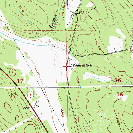 Topographic Map of McCormick School, MT