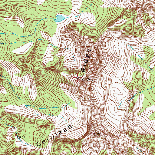 Topographic Map of Cerulean Ridge, MT